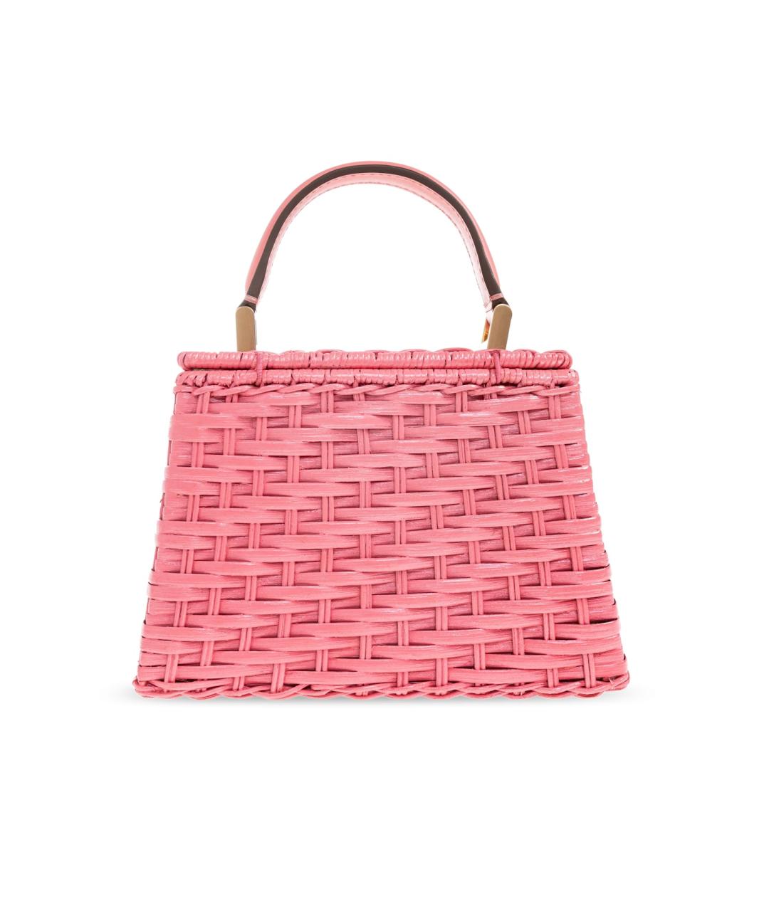 CULT GAIA Розовая пелетеная сумка с короткими ручками, фото 4