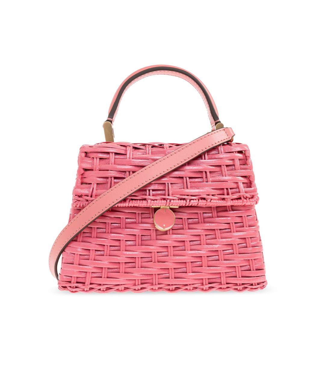 CULT GAIA Розовая пелетеная сумка с короткими ручками, фото 1