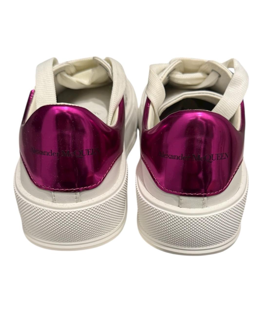 ALEXANDER MCQUEEN Белые кожаные кеды, фото 3
