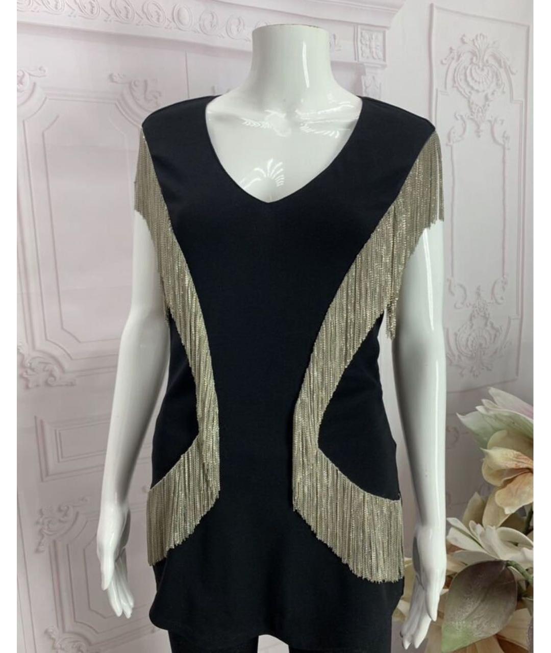 ROBERTO CAVALLI Черная вискозная футболка, фото 6