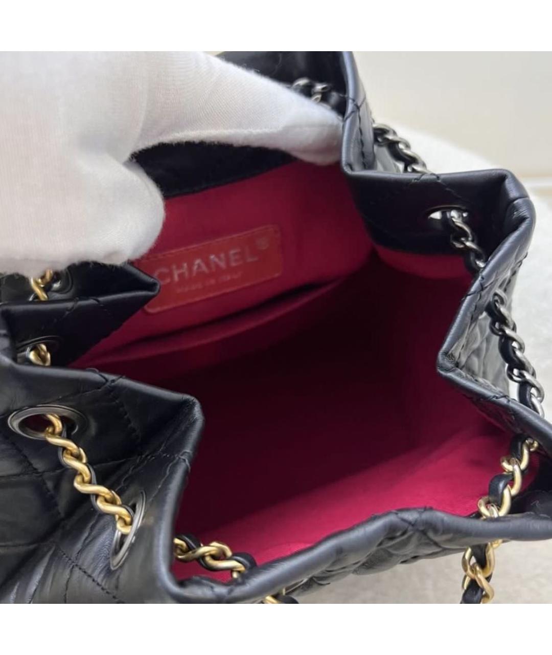 CHANEL Черный кожаный рюкзак, фото 2