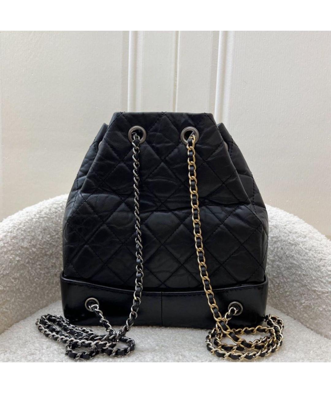 CHANEL Черный кожаный рюкзак, фото 4