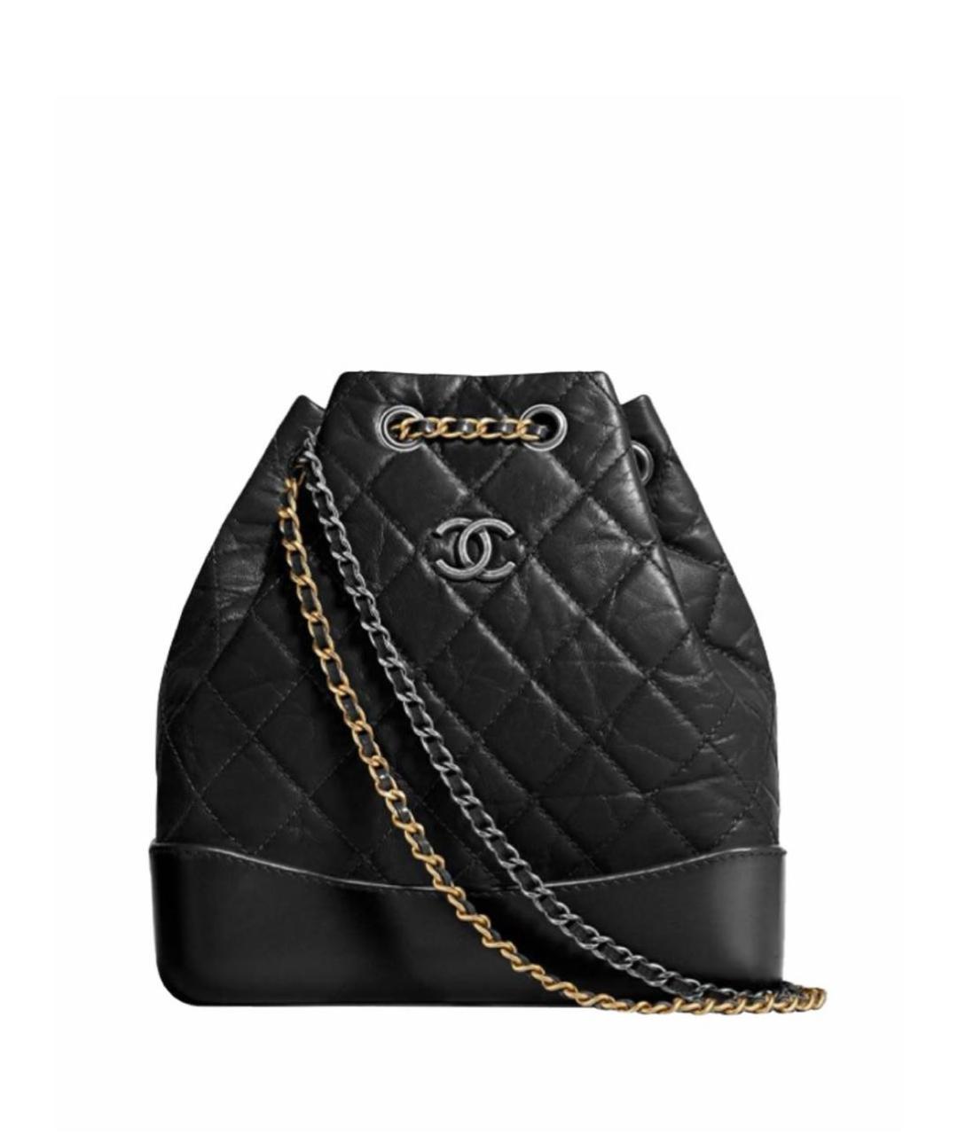 CHANEL Черный кожаный рюкзак, фото 6