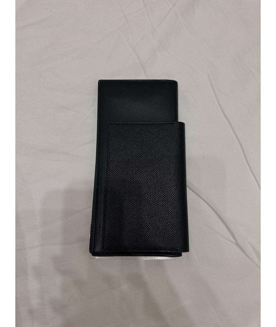 BALENCIAGA Черный кожаный кошелек, фото 2