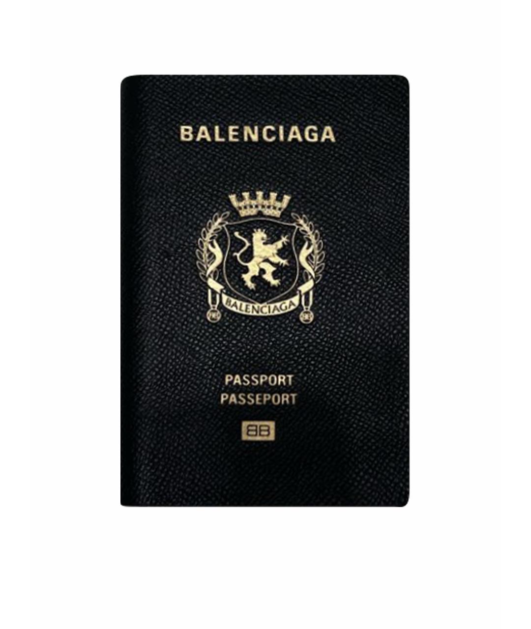 BALENCIAGA Черный кожаный кошелек, фото 1