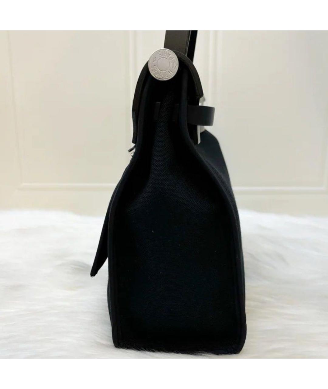 HERMES Черная кожаная сумка через плечо, фото 2