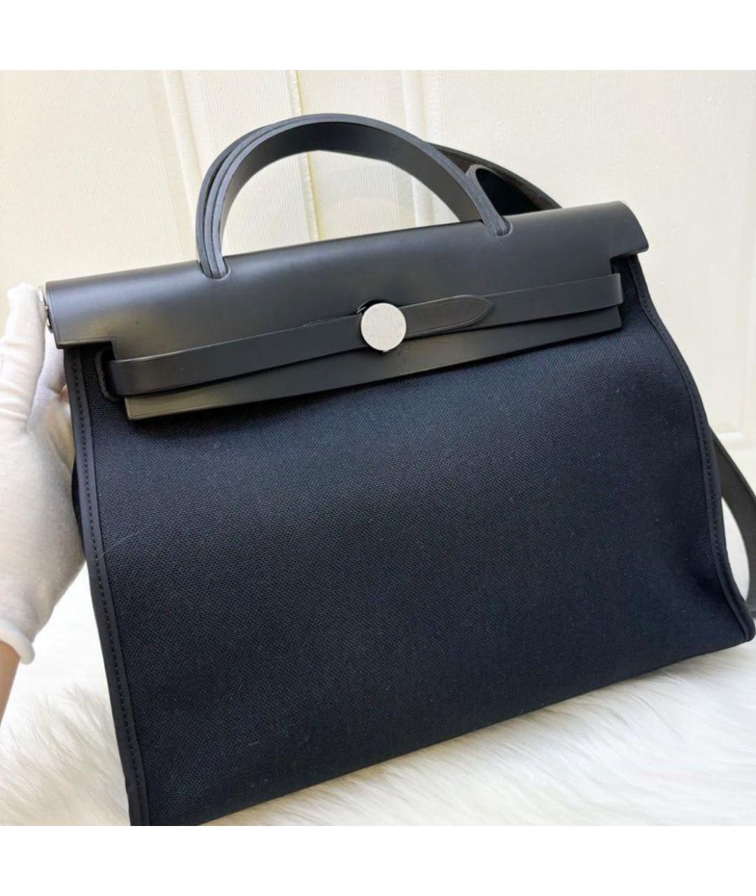 HERMES Черная кожаная сумка через плечо, фото 5