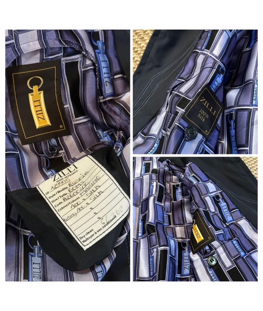 ZILLI Темно-синяя шелковая куртка, фото 6