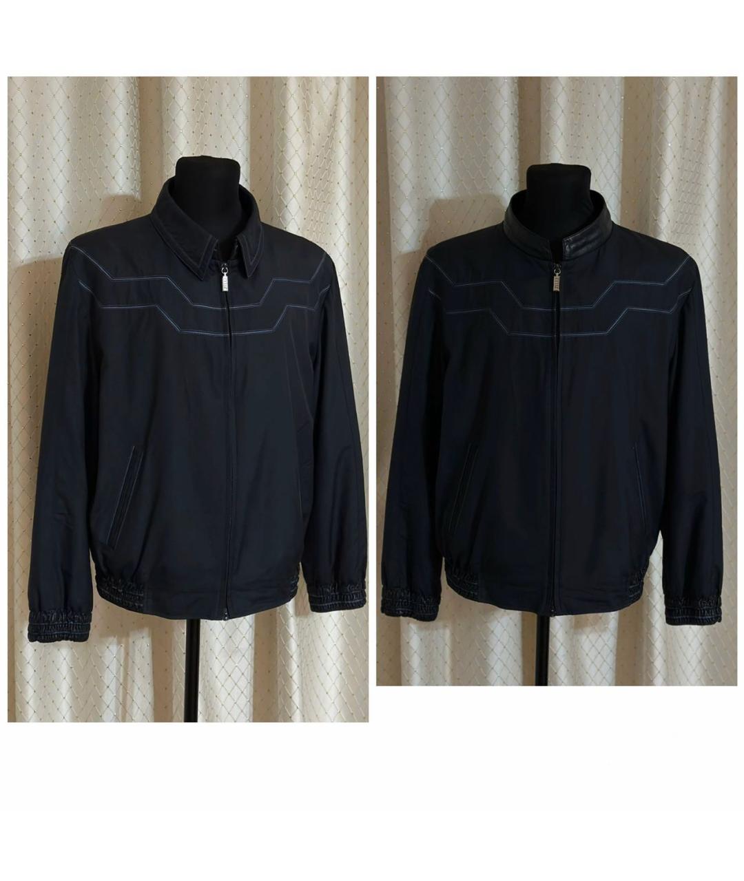 ZILLI Темно-синяя шелковая куртка, фото 4