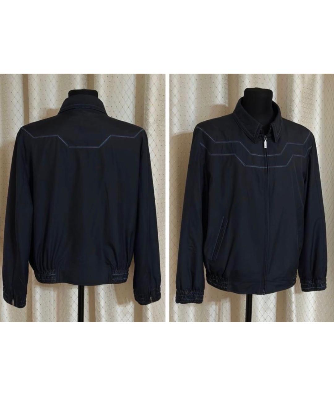 ZILLI Темно-синяя шелковая куртка, фото 4