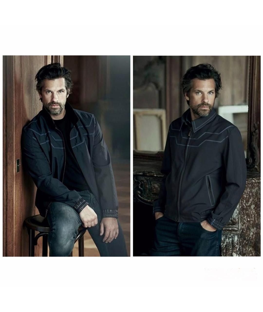 ZILLI Темно-синяя шелковая куртка, фото 5