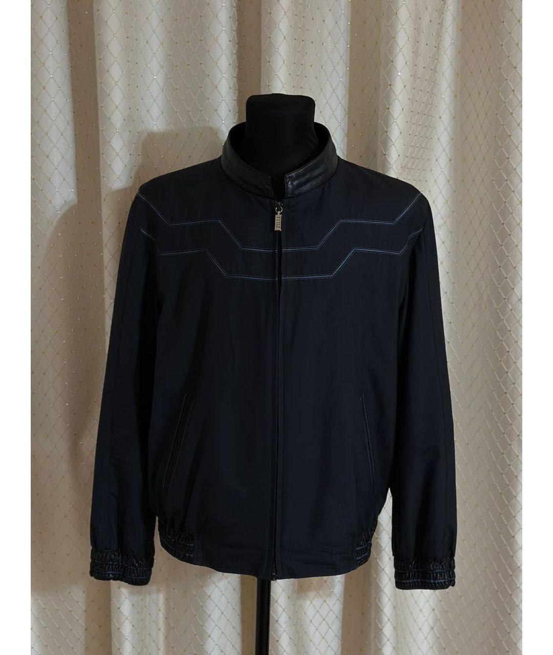ZILLI Темно-синяя шелковая куртка, фото 9