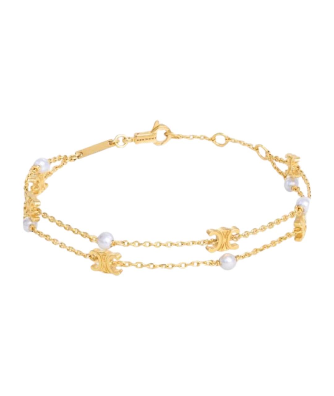 CELINE Золотой латунный браслет, фото 1