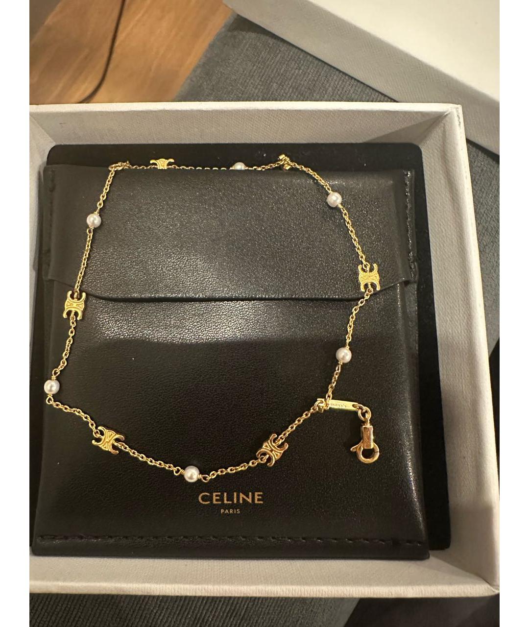 CELINE Золотой латунный браслет, фото 2