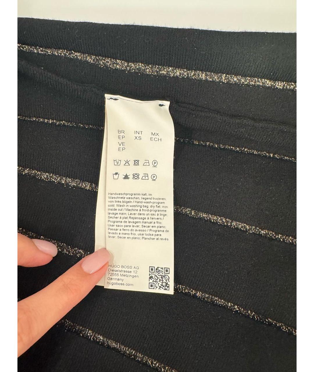 HUGO BOSS Золотое вискозное вечернее платье, фото 6