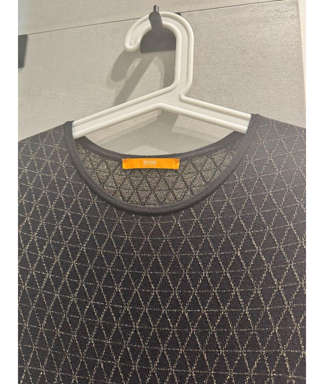 HUGO BOSS Золотое вискозное вечернее платье, фото 3