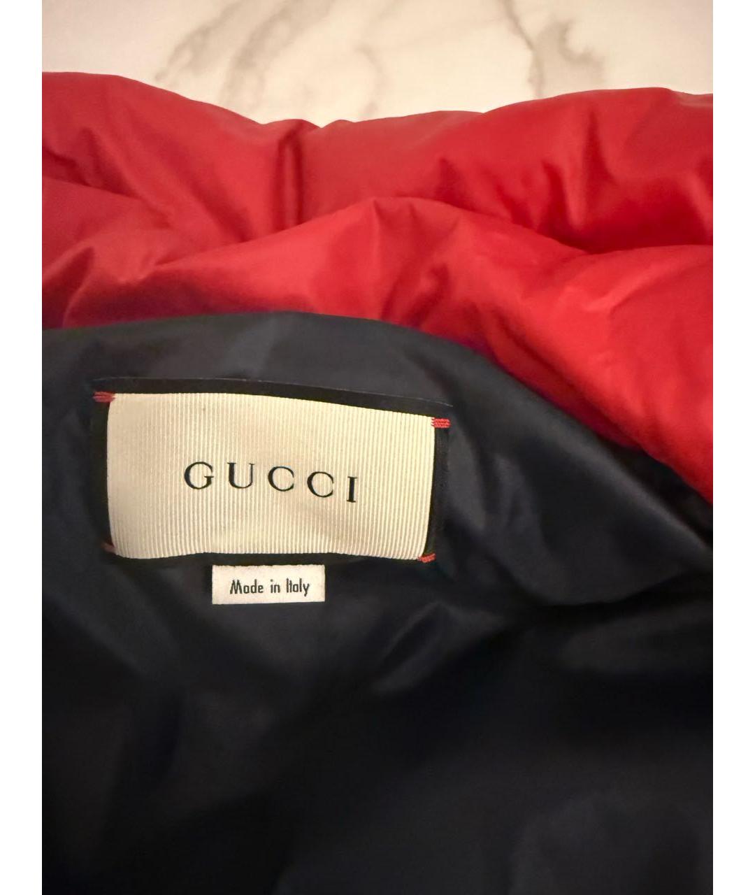 GUCCI Красный полиэстеровый пуховик, фото 3