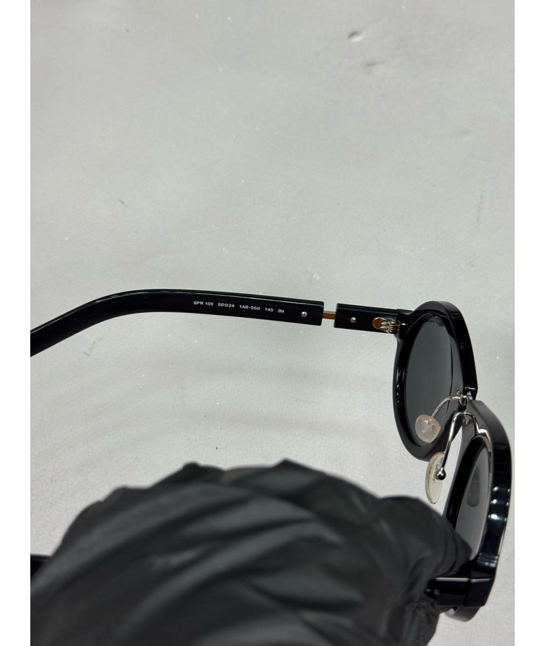 PRADA Черные пластиковые солнцезащитные очки, фото 8