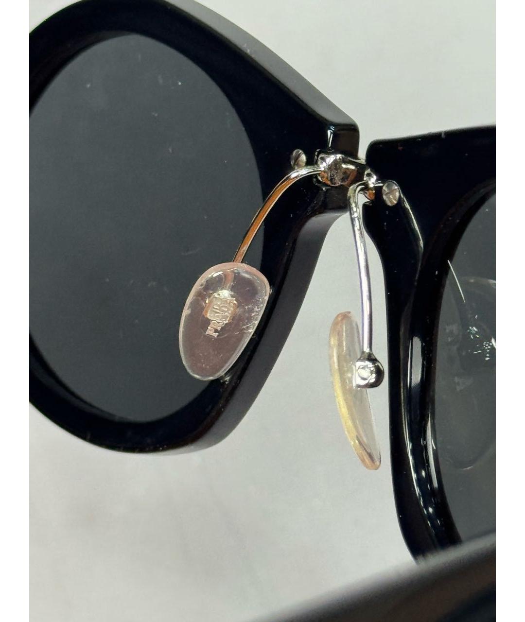 PRADA Черные пластиковые солнцезащитные очки, фото 7