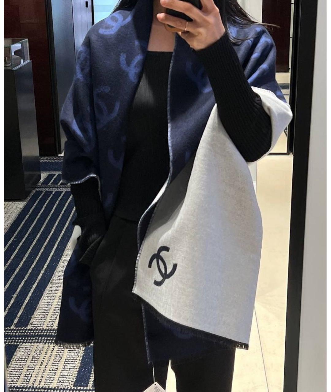 CHANEL Мульти шерстяной шарф, фото 3