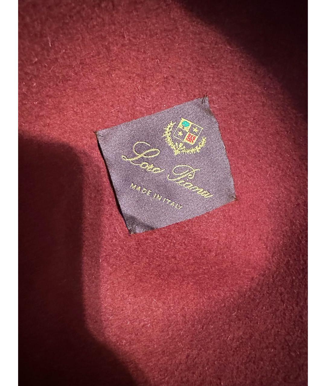 LORO PIANA Бордовая кашемировая шляпа, фото 3