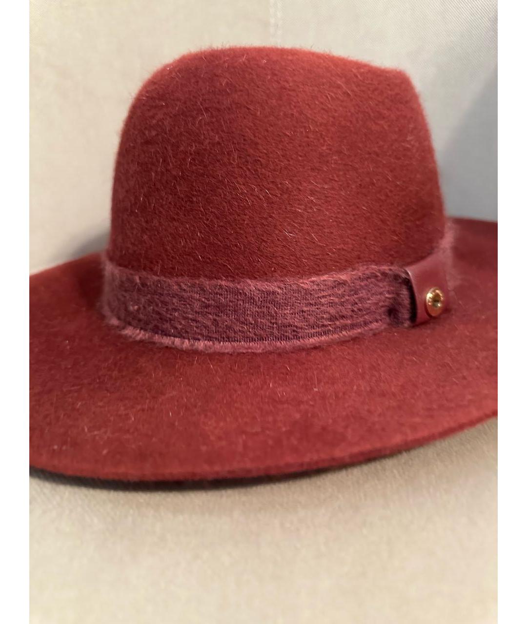 LORO PIANA Бордовая кашемировая шляпа, фото 6