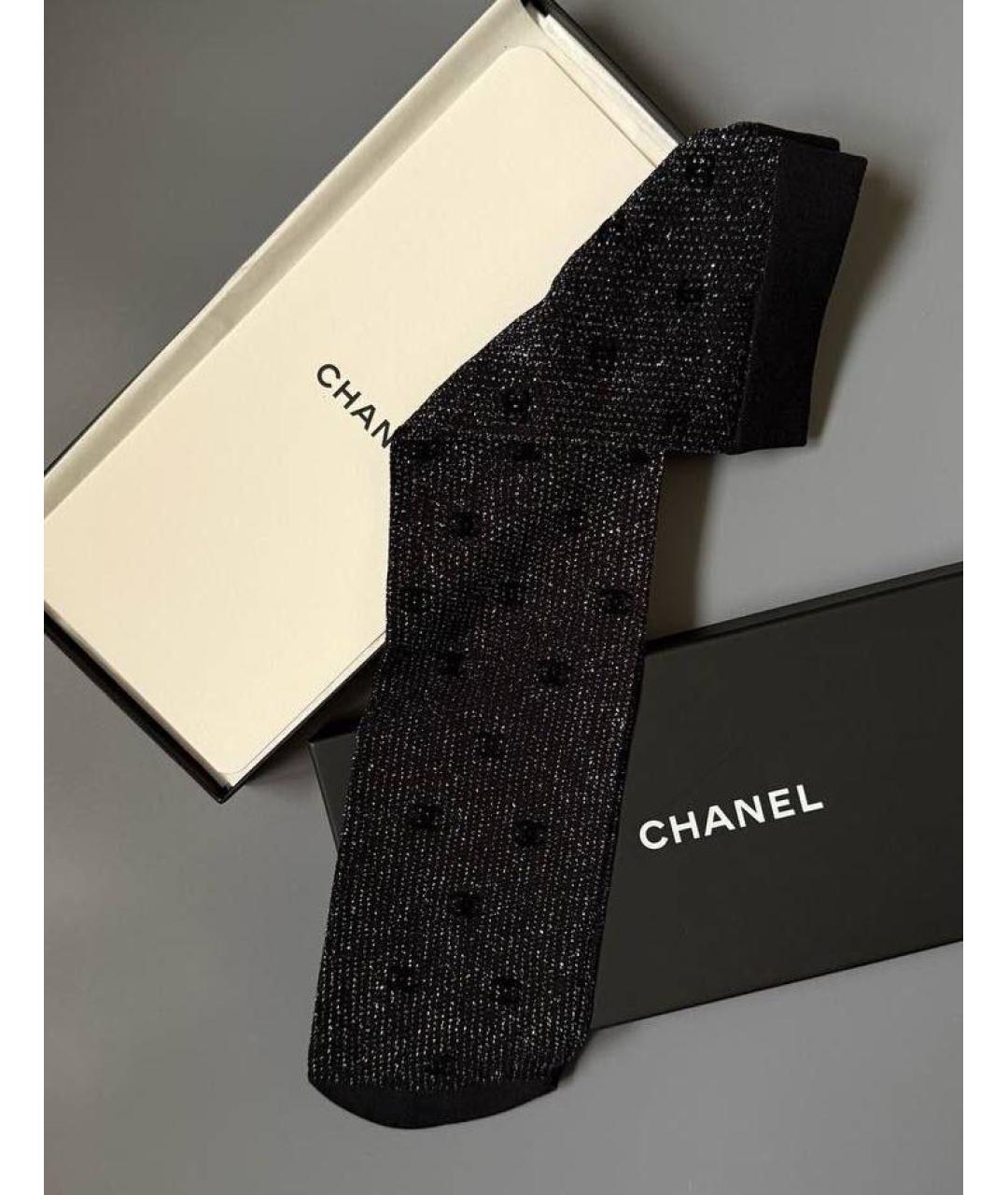 CHANEL Черные носки, чулки и колготы, фото 3