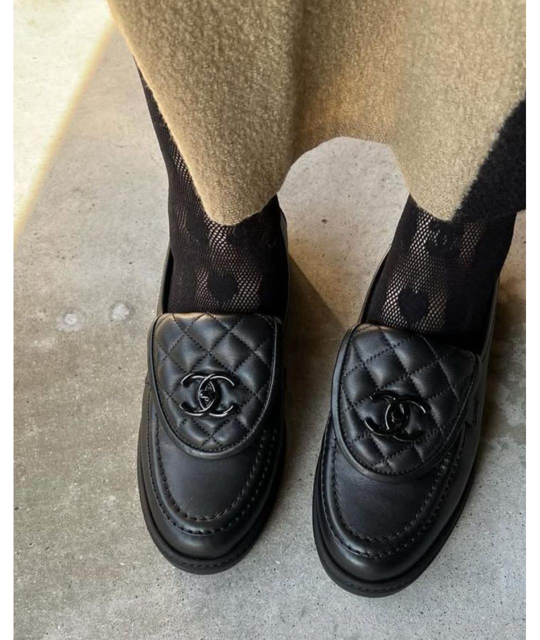 CHANEL Черные носки, чулки и колготы, фото 3