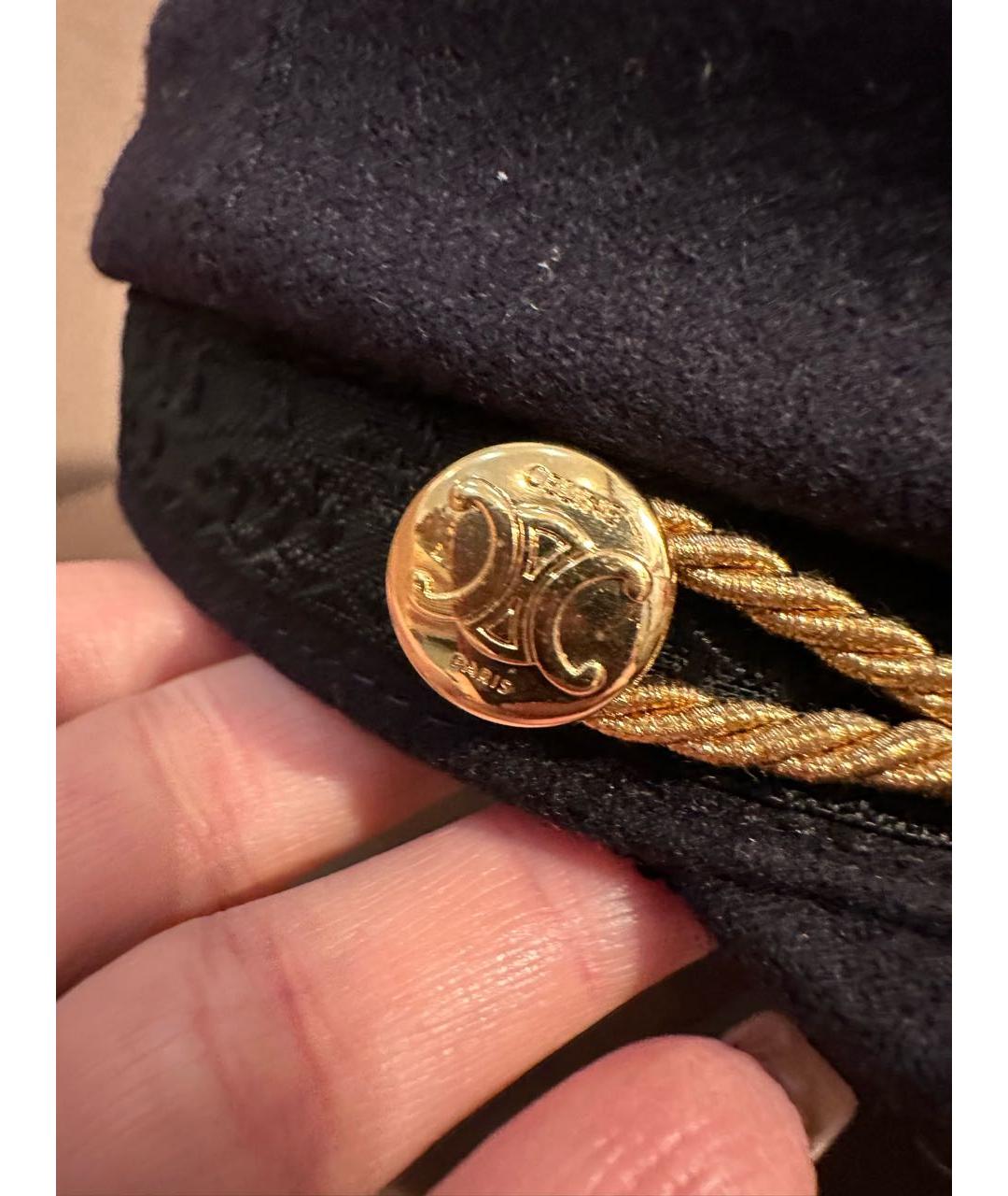 CELINE Темно-синяя кепка, фото 4