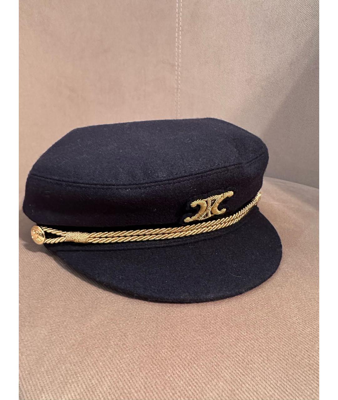 CELINE Темно-синяя кепка, фото 8