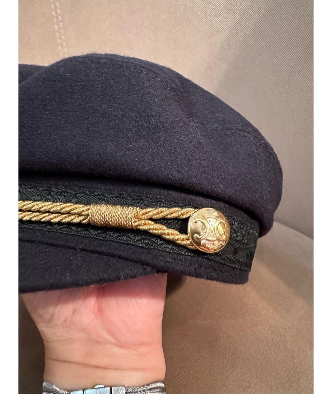 CELINE Темно-синяя кепка, фото 6