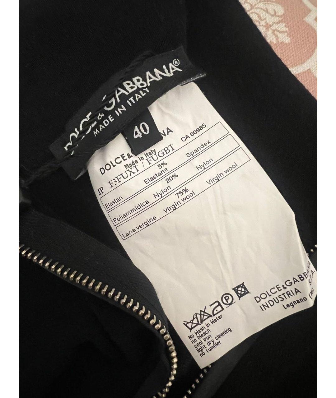 DOLCE&GABBANA Черные полиамидовые леггинсы и велосипедки, фото 4