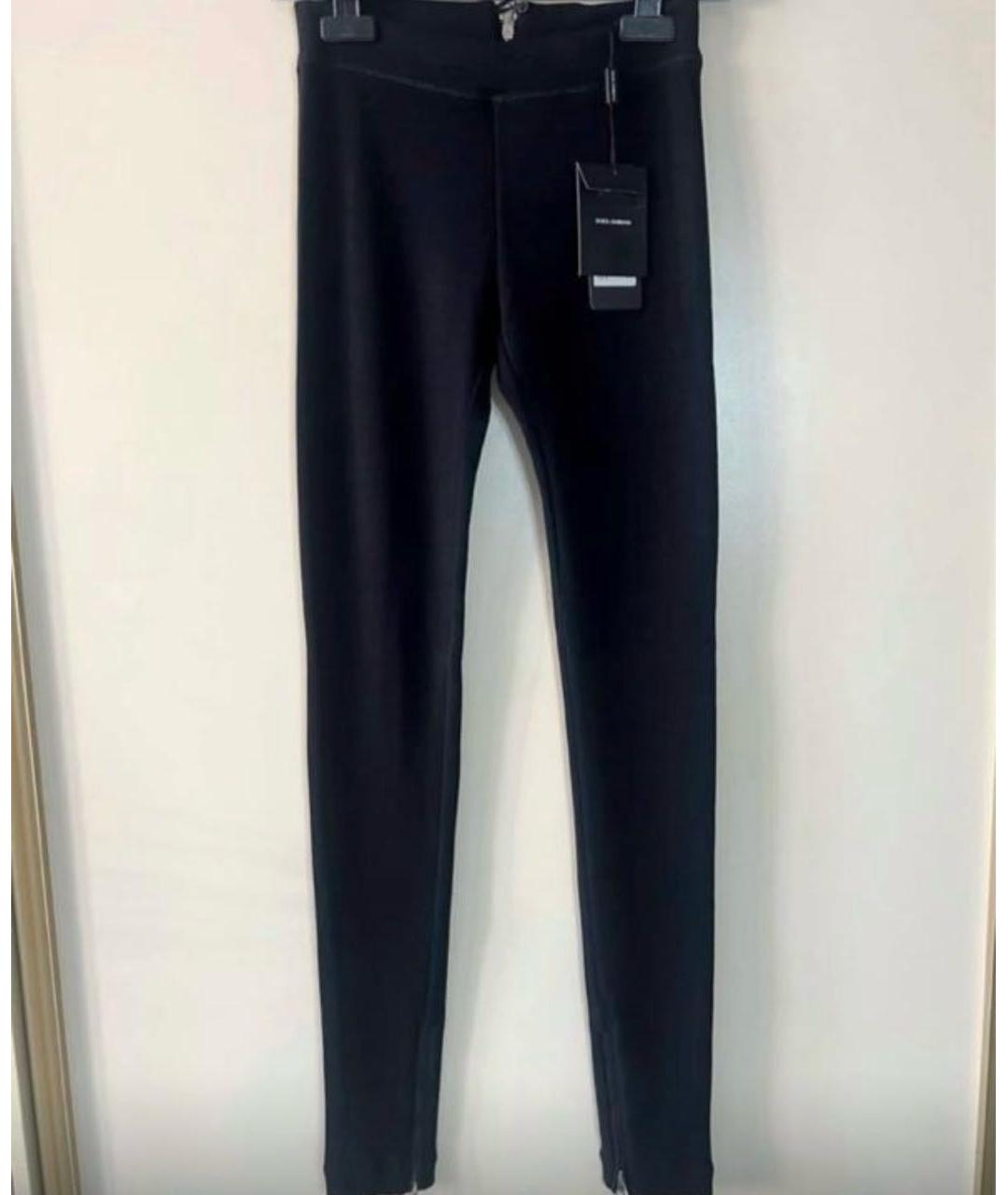 DOLCE&GABBANA Черные полиамидовые леггинсы и велосипедки, фото 6