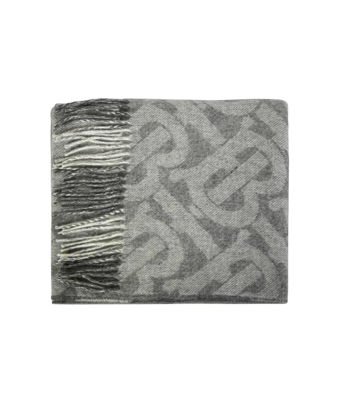 BURBERRY Серый кашемировый шарф, фото 2