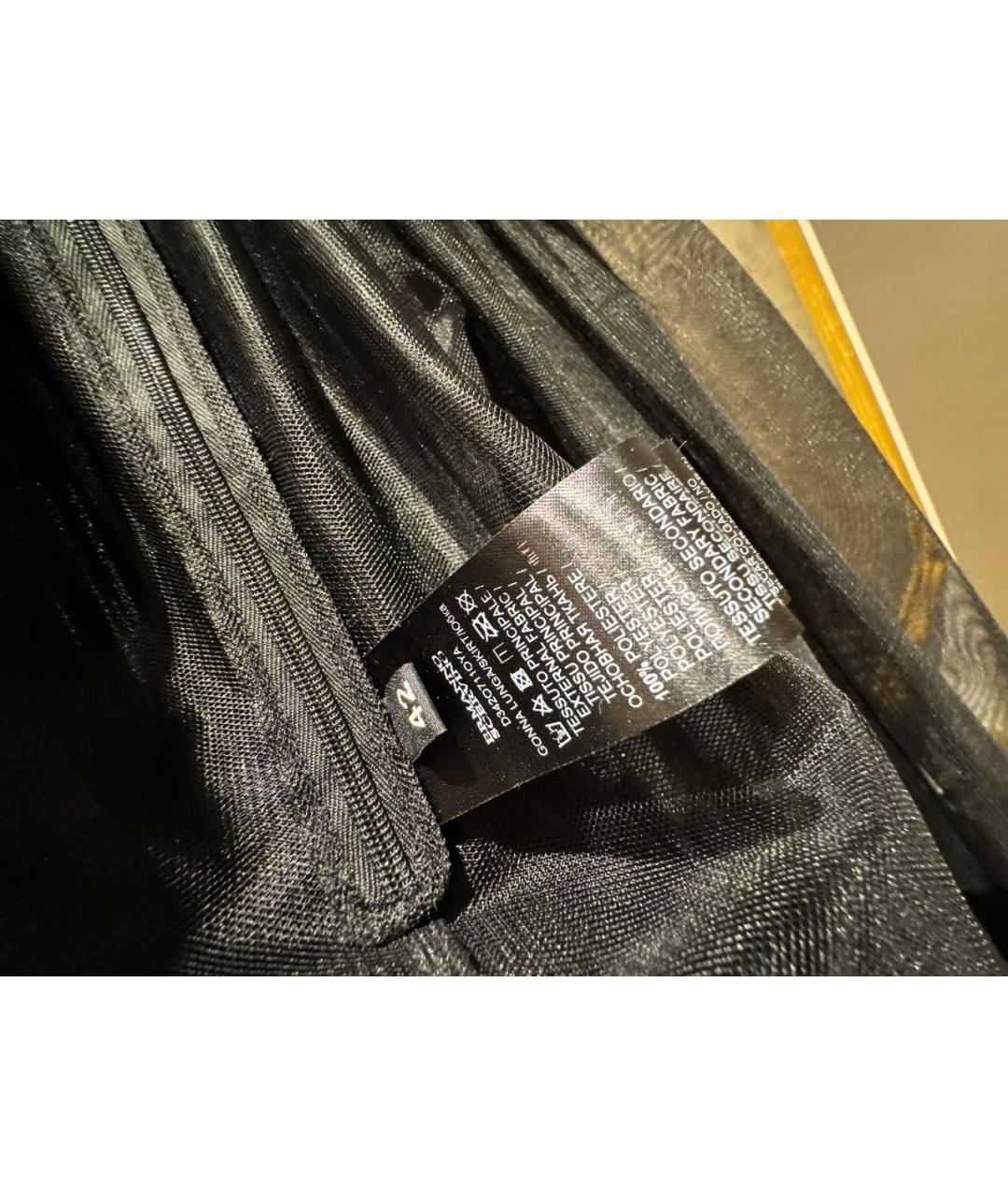 ERMANNO SCERVINO Черная полиэстеровая юбка миди, фото 7