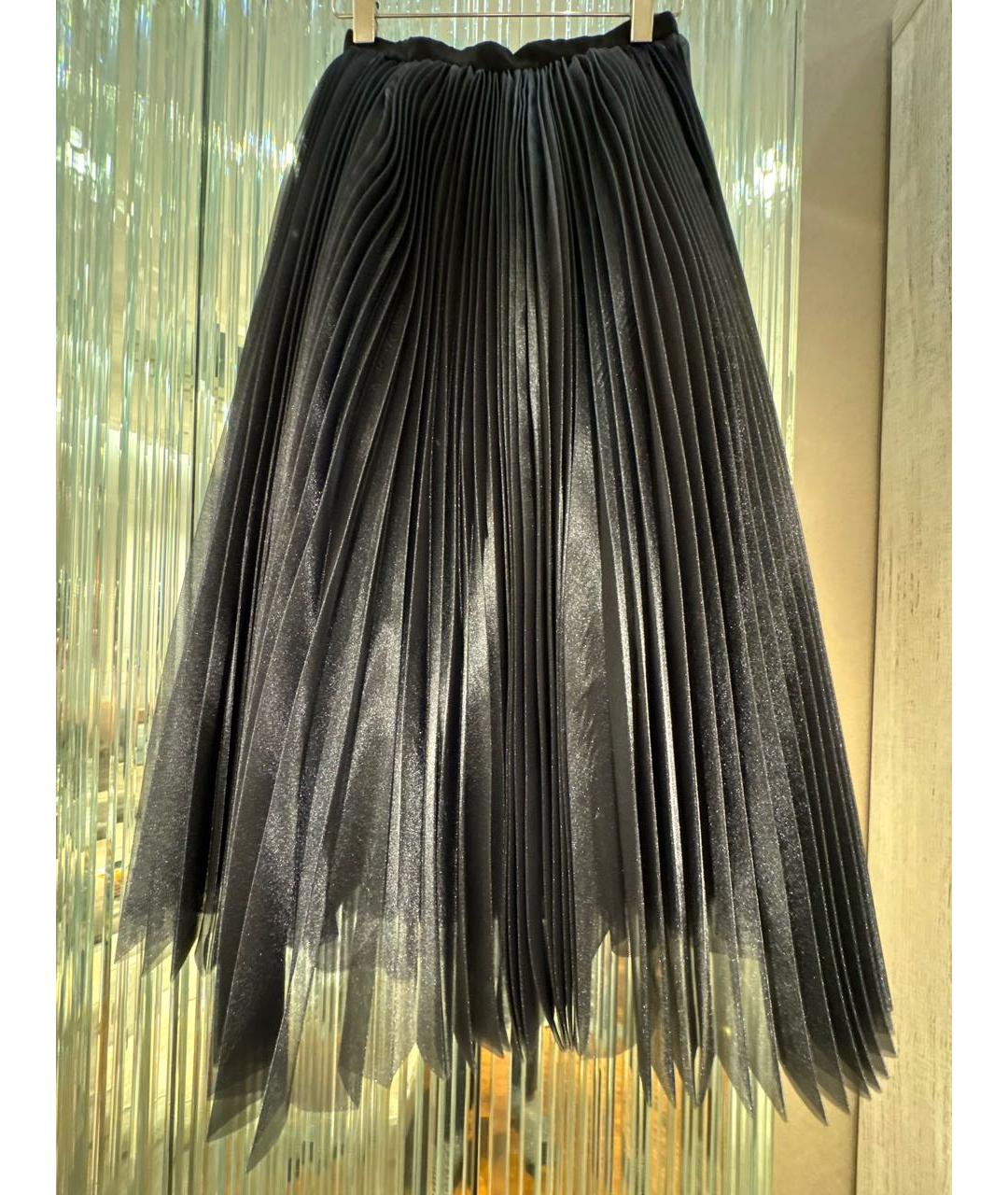 ERMANNO SCERVINO Черная полиэстеровая юбка миди, фото 9