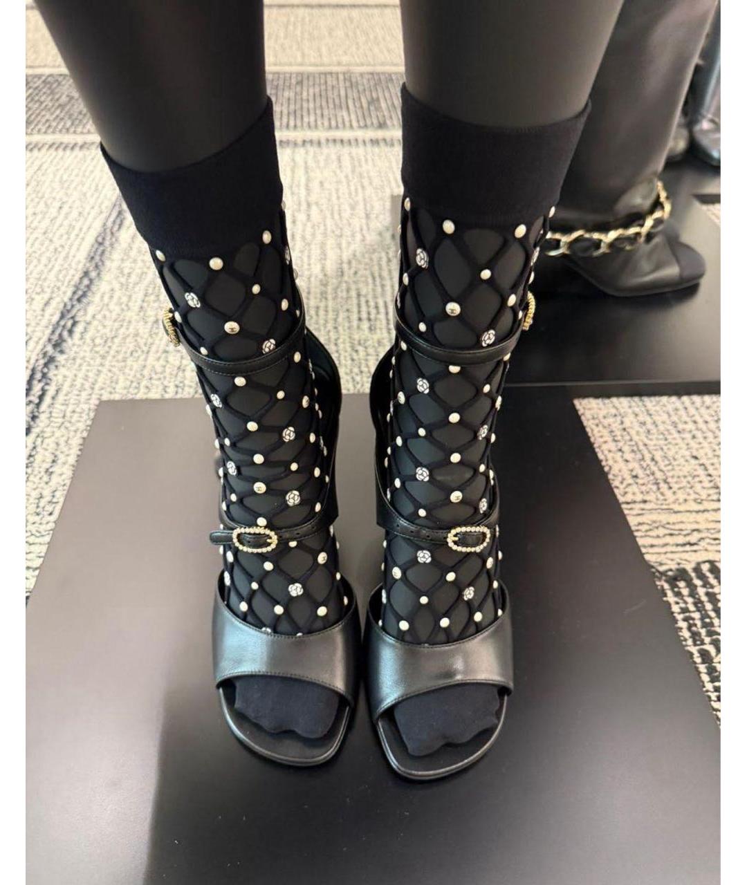 CHANEL Черные носки, чулки и колготы, фото 3
