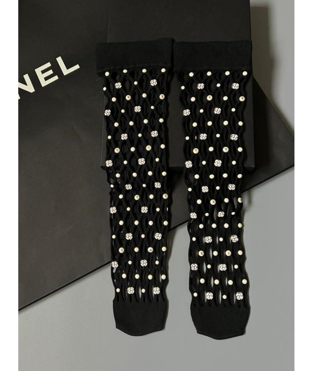 CHANEL Черные носки, чулки и колготы, фото 4