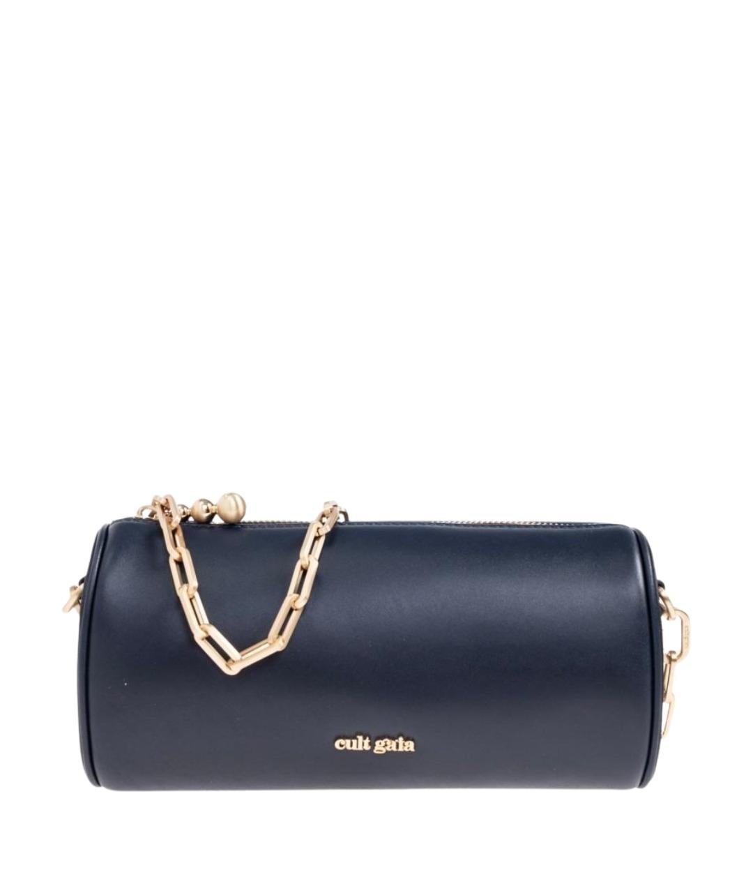 CULT GAIA Темно-синяя кожаная сумка с короткими ручками, фото 1