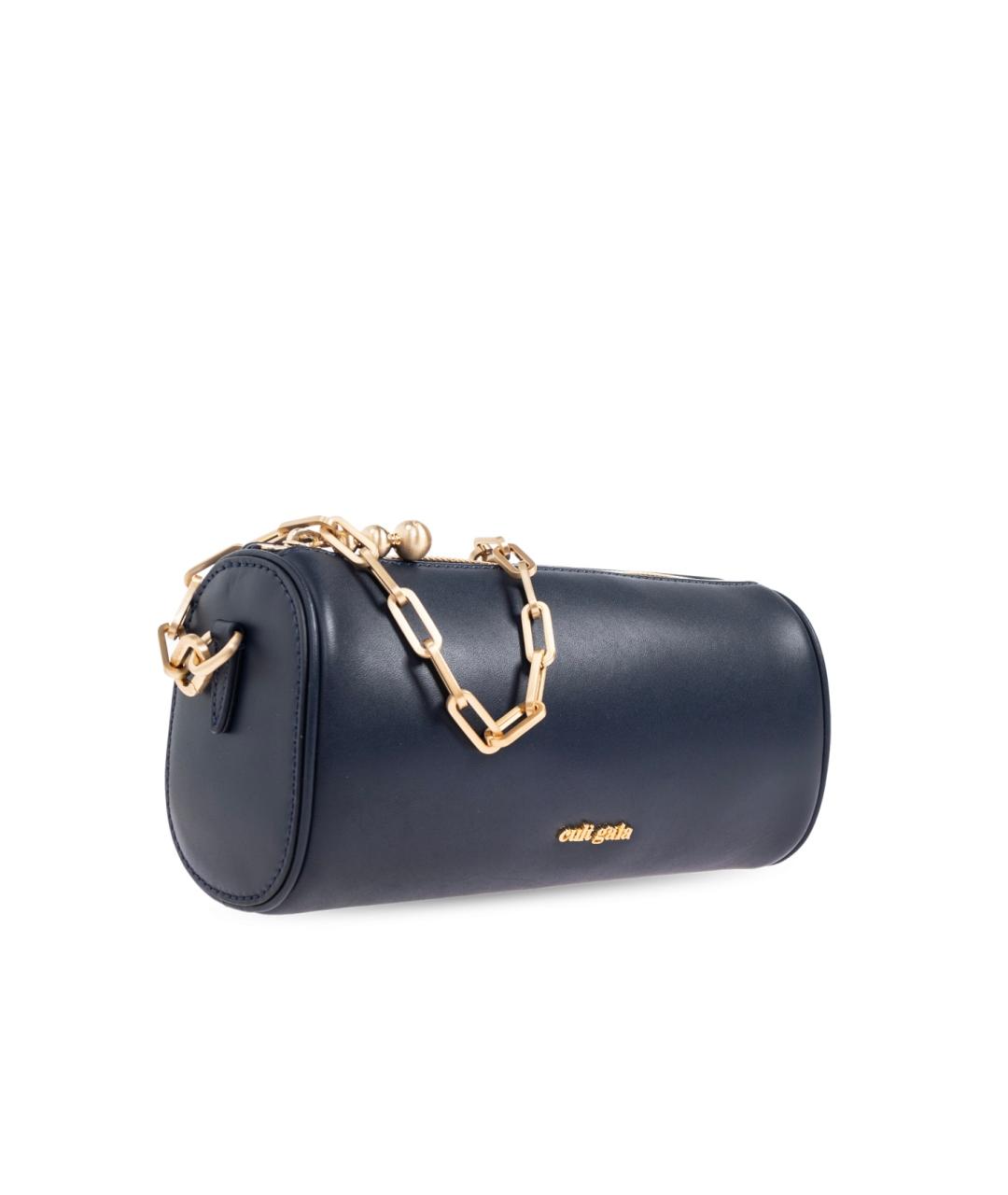 CULT GAIA Темно-синяя кожаная сумка с короткими ручками, фото 2