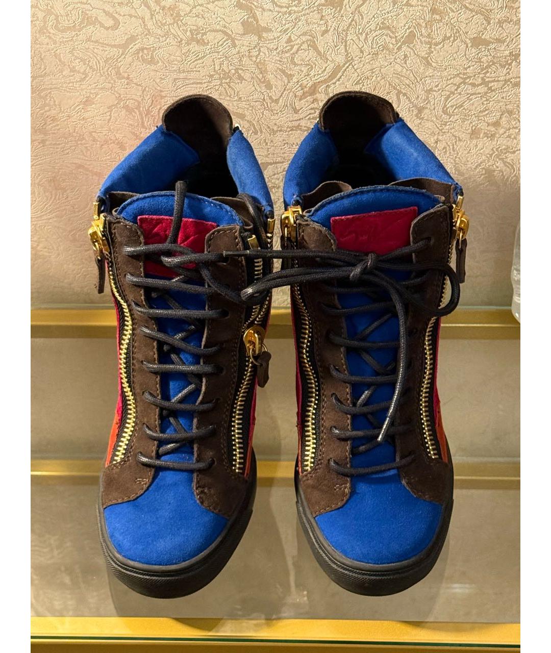 GIUSEPPE ZANOTTI DESIGN Мульти замшевые кроссовки, фото 2