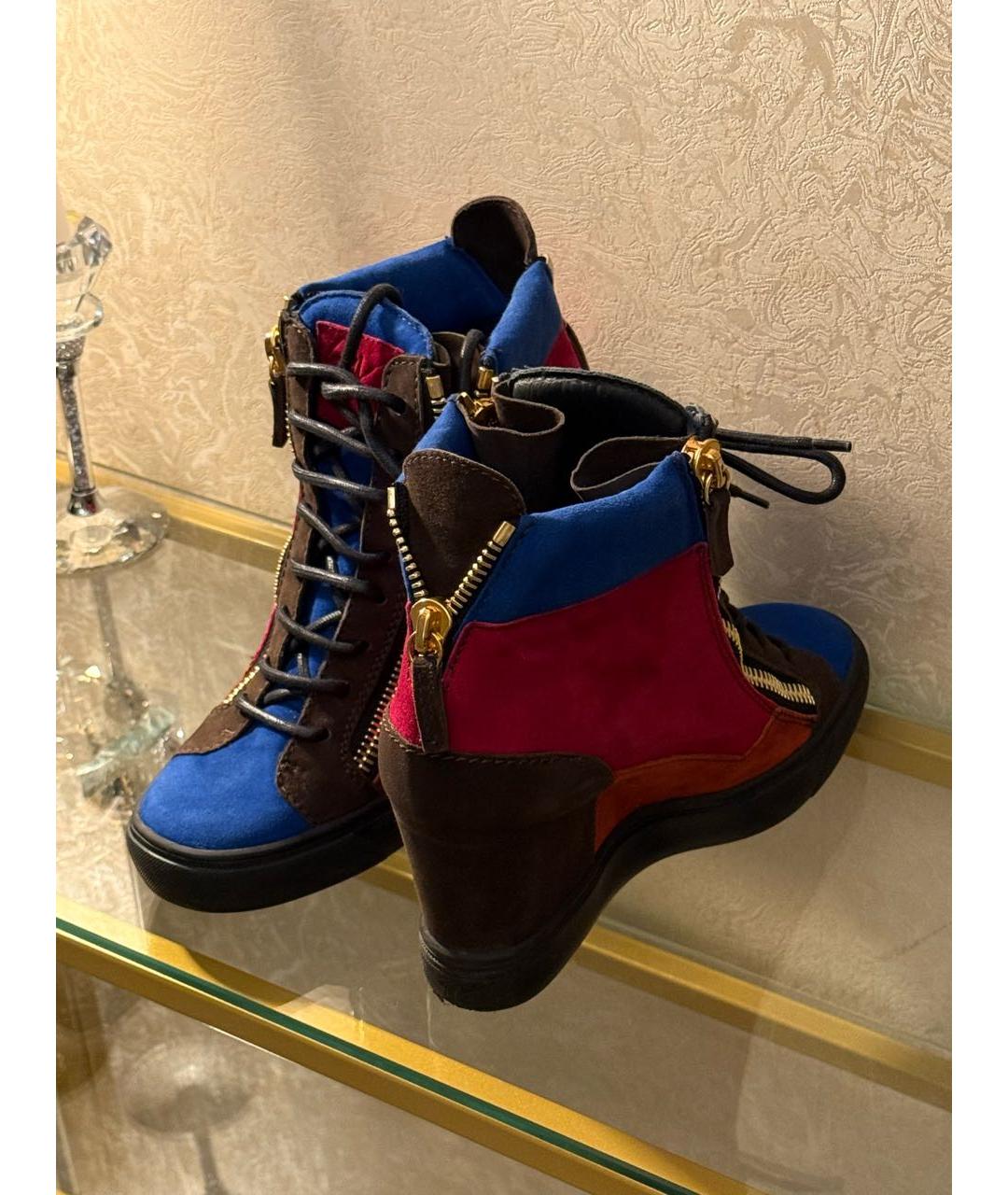 GIUSEPPE ZANOTTI DESIGN Мульти замшевые кроссовки, фото 3