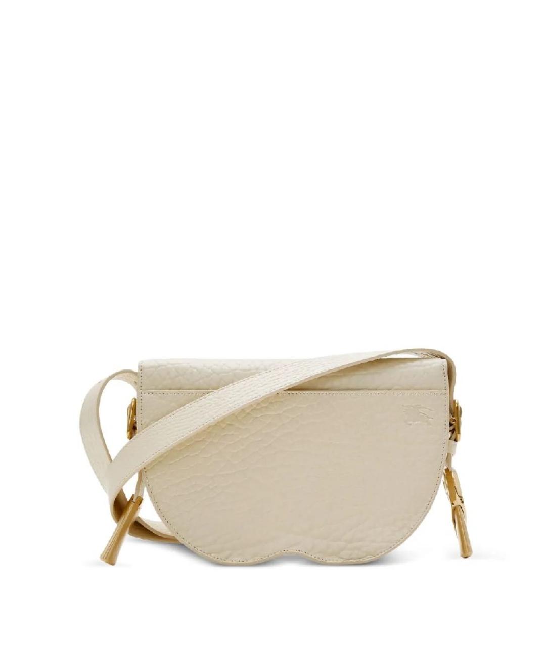 BURBERRY Белая кожаная сумка через плечо, фото 3