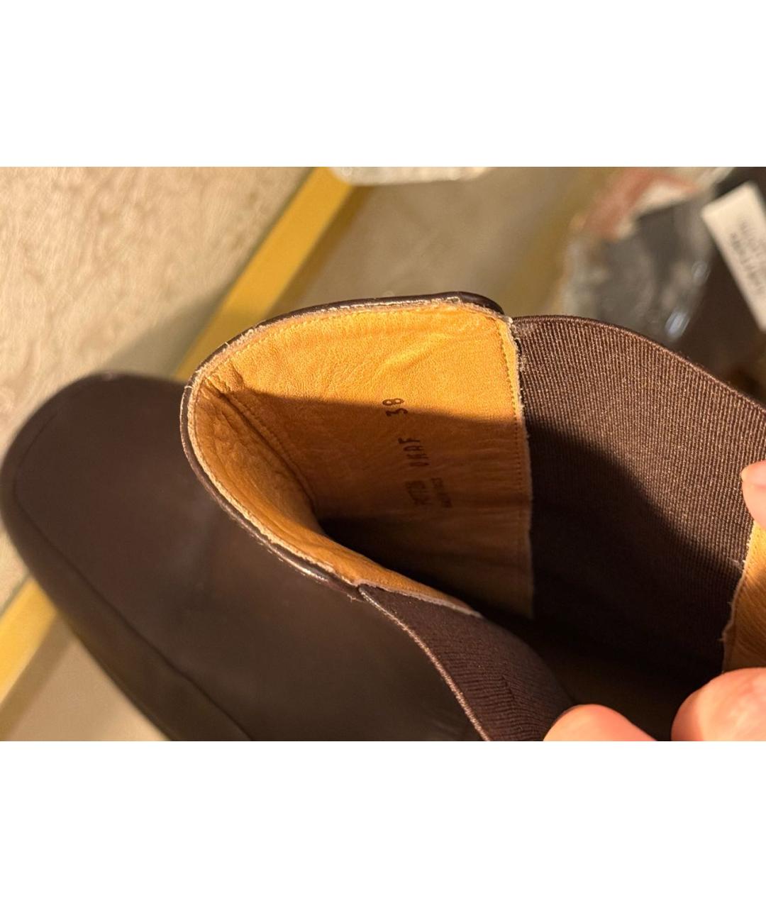 BALLY Коричневые кожаные полусапоги, фото 3