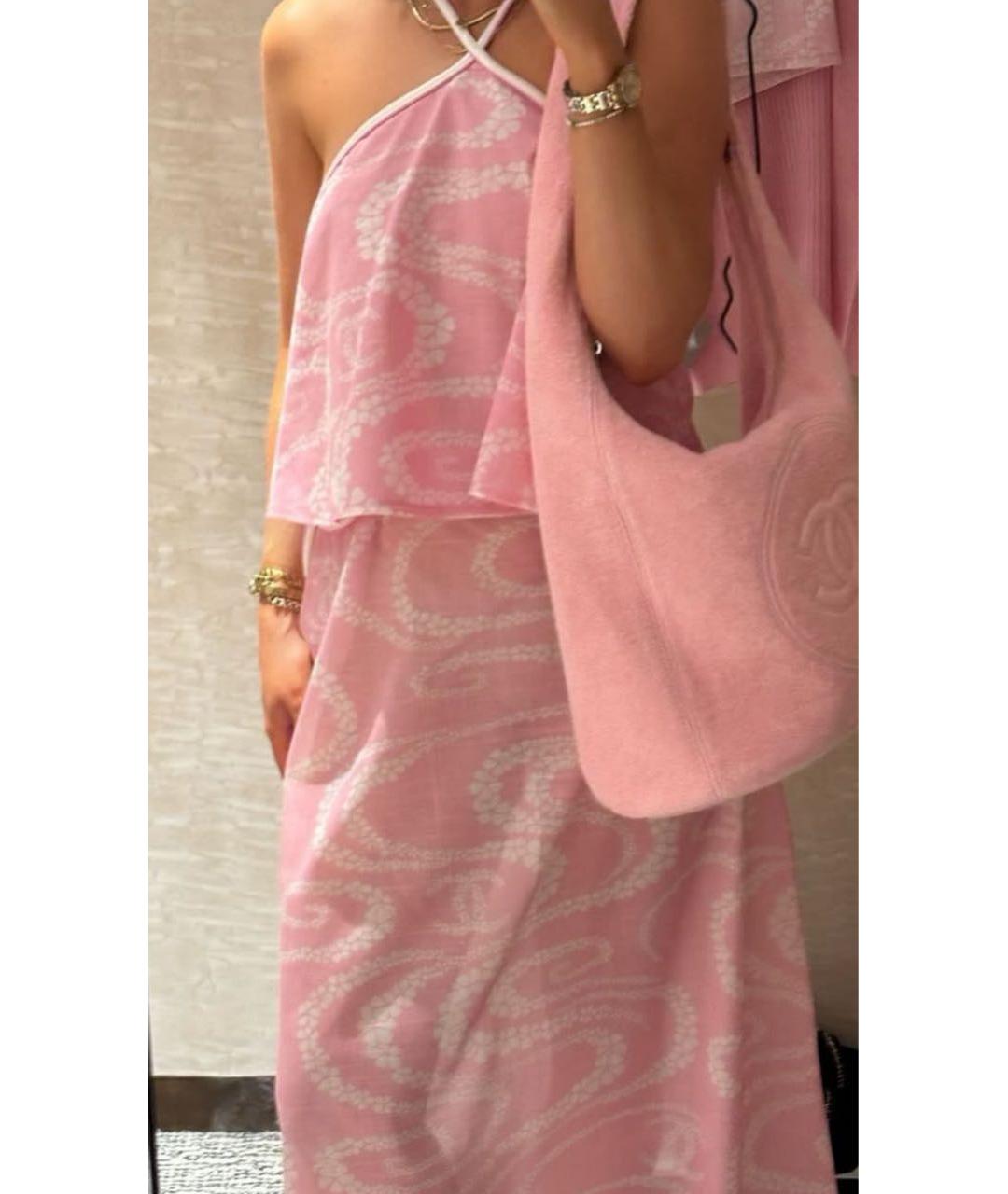 CHANEL Розовая хлопковая майка, фото 3