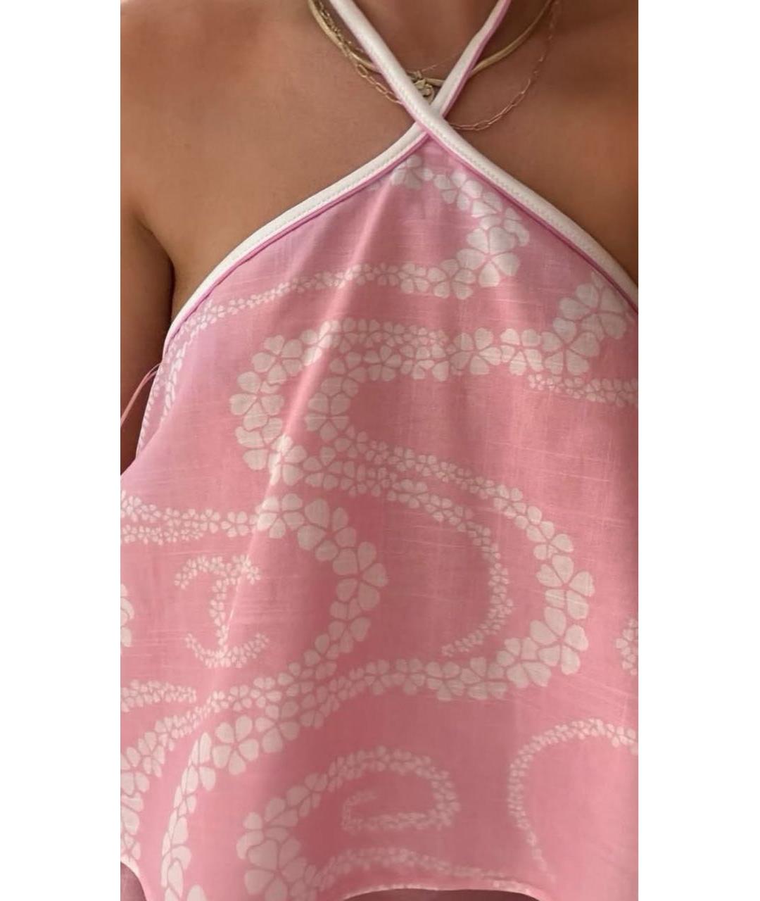 CHANEL Розовая хлопковая майка, фото 2