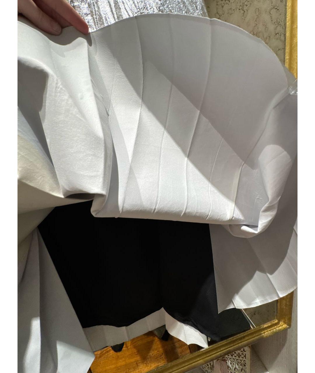 GUCCI Серебряная кожаная юбка миди, фото 5