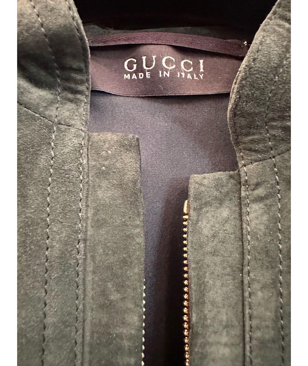 GUCCI Зеленый замшевый жилет, фото 3