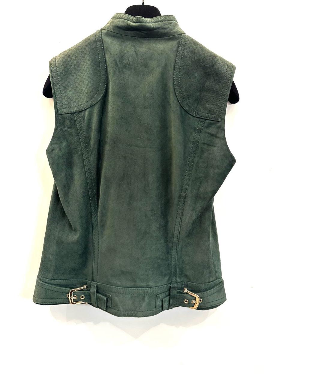 GUCCI Зеленый замшевый жилет, фото 2