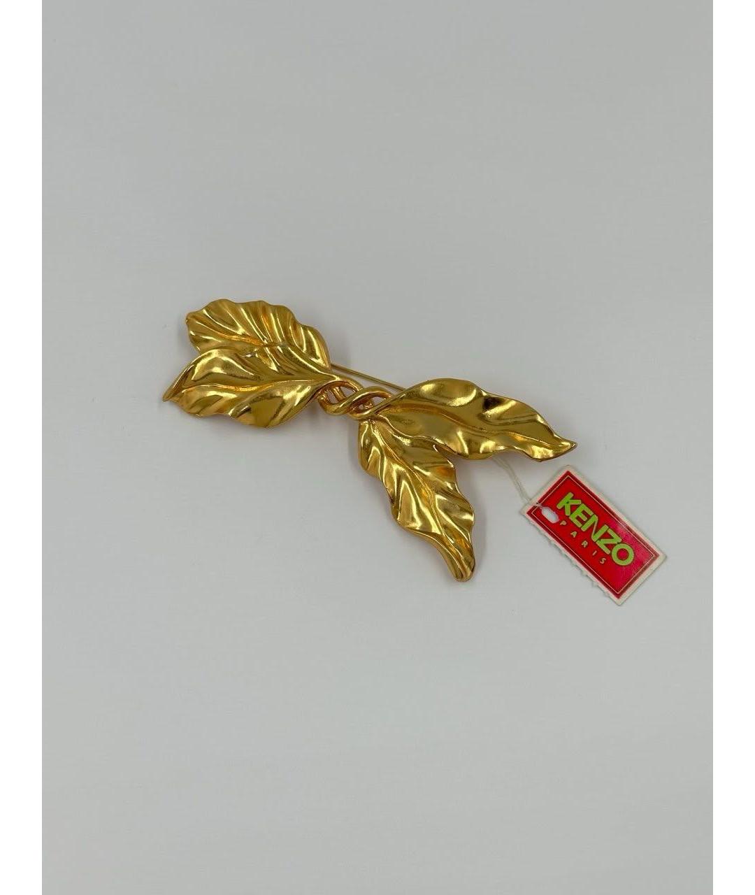 KENZO Золотая позолоченная булавка / брошь, фото 6